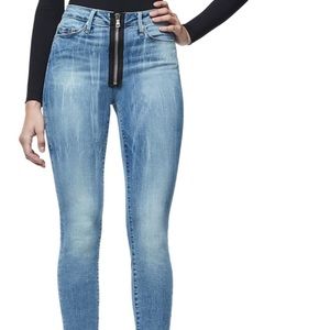 Good American Good Waist Cropped Exposed Zip